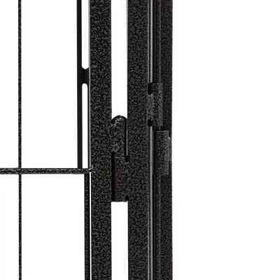 vidaXL || vidaXL 36-Panel Dog Playpen Black 19.7"x39.4" Powder-coated Steel