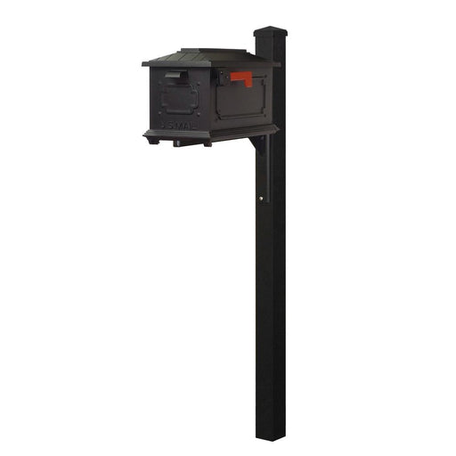 Special Lite Products || Kingston Curbside Mailbox and Wellington Direct Burial Mailbox Post Smooth Square, Black