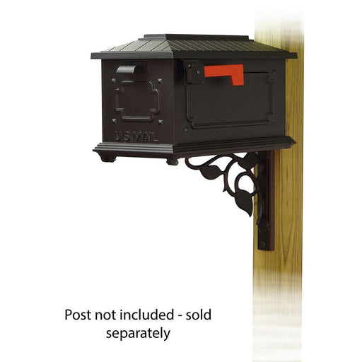 Special Lite Products || Kingston Curbside Mailbox with Floral front single mailbox mounting bracket