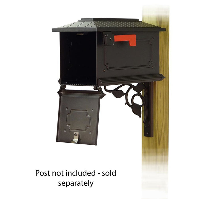 Special Lite Products || Kingston Curbside Mailbox with Floral front single mailbox mounting bracket