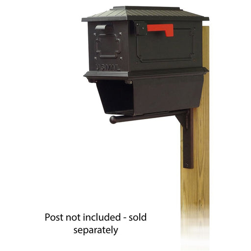 Special Lite Products || Kingston Curbside Mailbox with Newspaper tube and Ashley front single mailbox mounting bracket