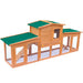vidaXL || Large Rabbit Hutch Small Animal House Pet Cage with 2 Runs Wood 170163