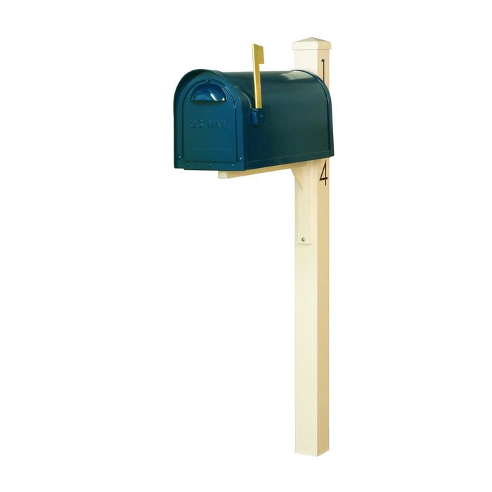 Special Lite Products || Mid Modern Dylan Curbside Mailbox and Post, Blue