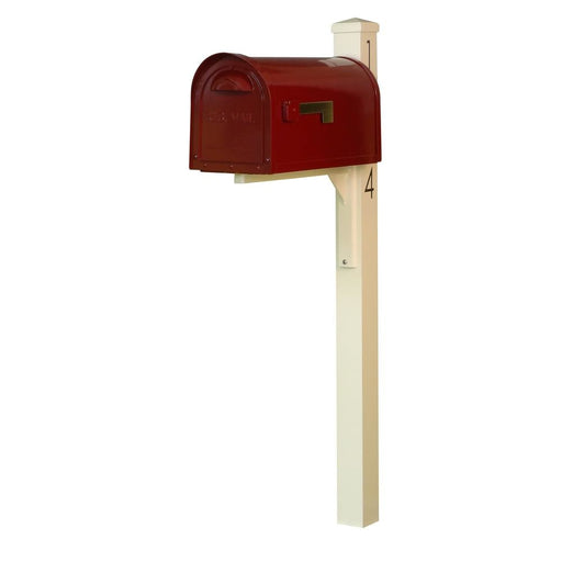 Special Lite Products || Mid Modern Dylan Curbside Mailbox and Post, Wine