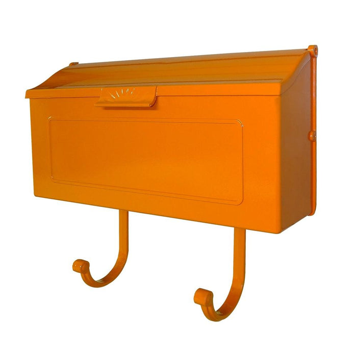 Special Lite Products || Mid Modern Nash Horizontal Mailbox, Orange