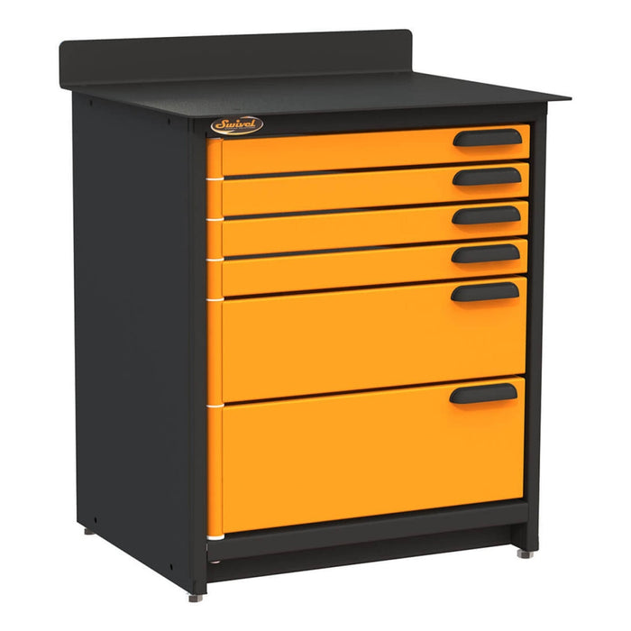 Swivel Storage Solutions || Modular Stationary 6 drawer inline base storage unit
