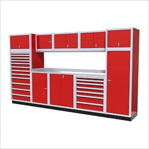 Moduline || Moduline Pro 11 Piece Cabinet Combination PGC012-06X Red Aluminium