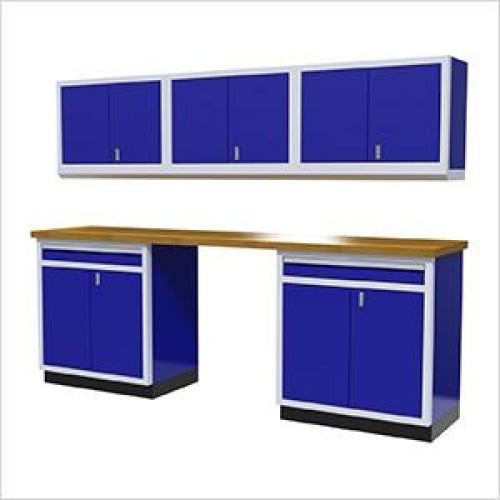 Moduline || Moduline Pro 6 Garage Cabinet Combination 9' Wide PGC009-03X Blue Aluminium