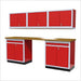 Moduline || Moduline Pro 6 Garage Cabinet Combination 9' Wide PGC009-03X Red Aluminium