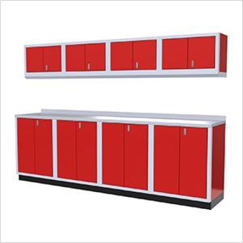Moduline || Moduline Pro 9 Piece Cabinet Combination PGC010-01X Red Aluminium