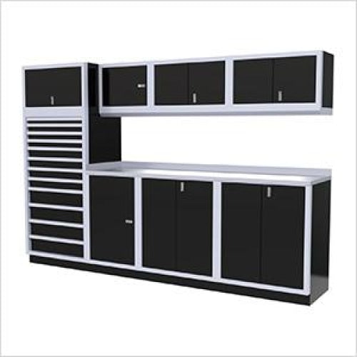 Moduline || Moduline Pro 9 Piece Cabinet Combination PGC010-04X Black Aluminium