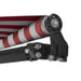 Aleko Products || Motorized Retractable Black Frame Patio Awning 10 x 8 Feet - Red and White Stripes