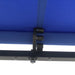 Aleko Products || Motorized Retractable Black Frame Patio Awning 13 x 10 Feet - Blue