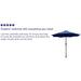 Flash Furniture || Navy 9 FT Round Umbrella with 1.5" Diameter Aluminum Pole with Crank and Tilt Function