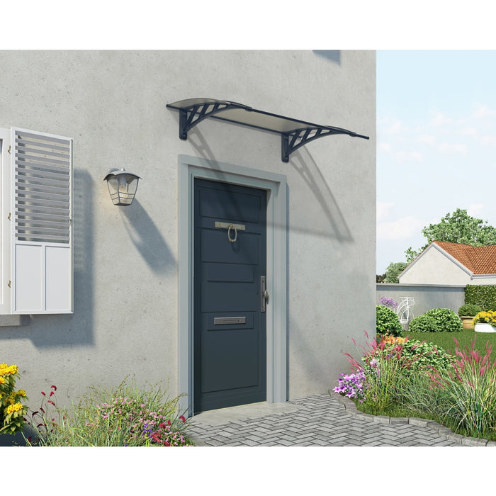 Canopia by Palram || Neo 1180 Door Canopy Awning Gray/Clear