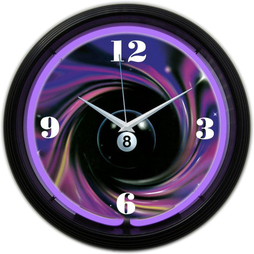Neonetics || Neonetics 8 Ball Swirl Neon Clock 8SWIRL