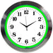Neonetics || Neonetics Chrome Green Standard Neon Clock 8CHRCG