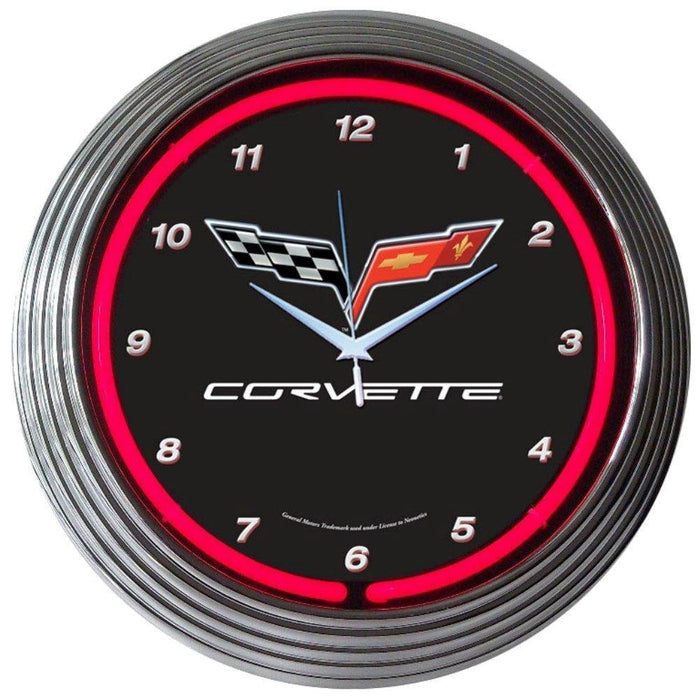 Neonetics || Neonetics Corvette C6 Neon Clock 8CORV6