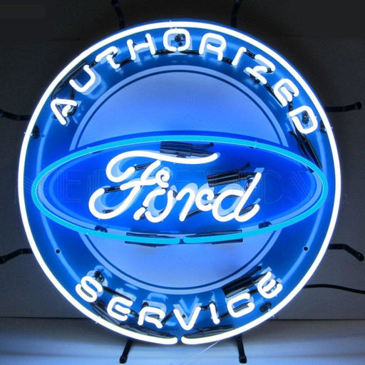 Neonetics || Neonetics Ford Authorized Service Neon Sign With Backing 5FRDBK