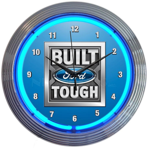Neonetics || Neonetics Ford - Built Ford Tough Neon Clock 8FRBFT