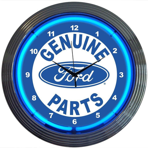 Neonetics || Neonetics Ford Genuine Parts Neon Clock 8FRDGP