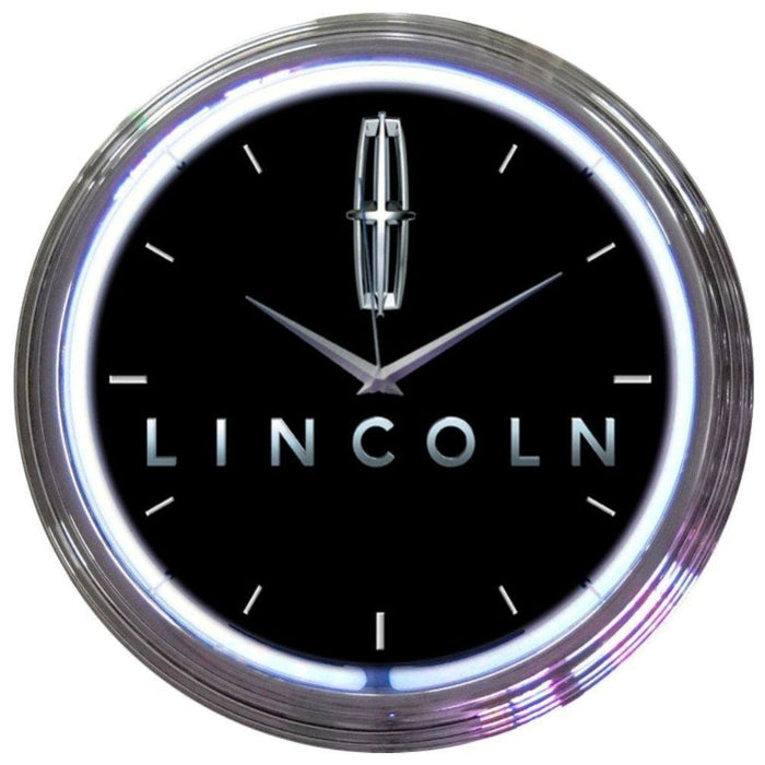 Neonetics || Neonetics Ford Lincoln Neon Clock 8LNCLN