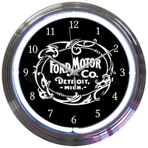 Neonetics || Neonetics Ford Motor Company 1903 Heritage Emblem Neon Clock 8FRDMC