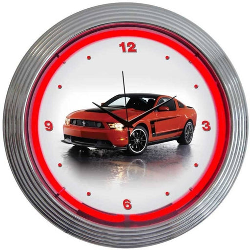 Neonetics || Neonetics Ford Mustang Boss 302 Neon Clock 8FBOSS
