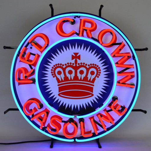 Neonetics || Neonetics Gas - Red Crown Gasoline Neon Sign With Backing 5CROWN
