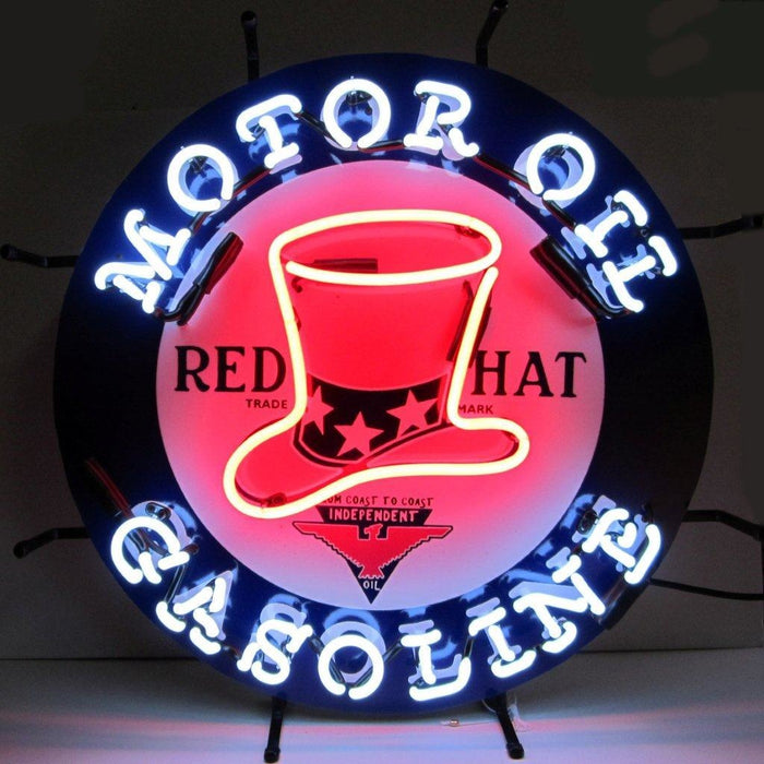 Neonetics || Neonetics Gas - Red Hat Gasoline Neon Sign 5GSRHT