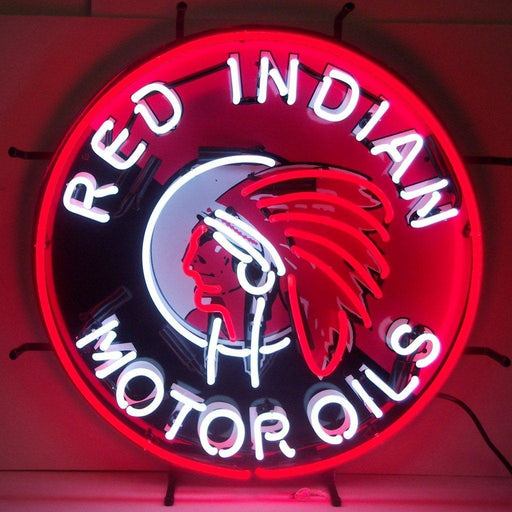Neonetics || Neonetics Gas - Red Indian Motor Oils Neon Sign 5GSIND