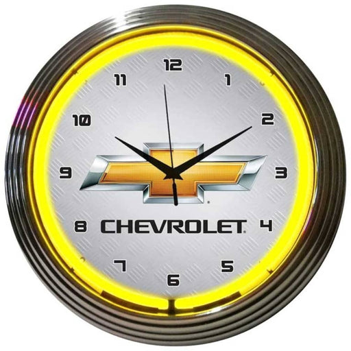 Neonetics || Neonetics Gm Chevrolet Yellow Neon Clock 8CHVYY