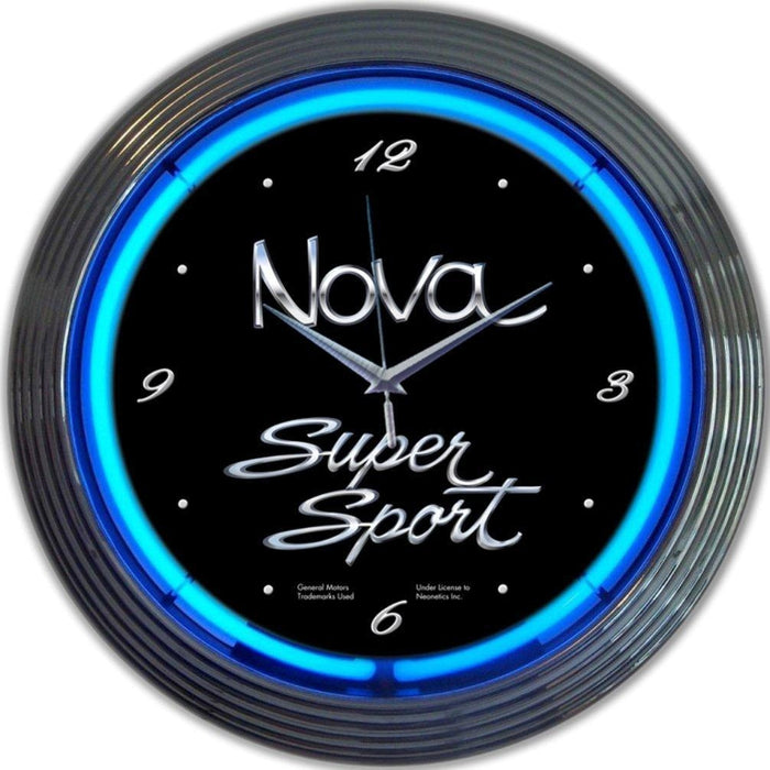 Neonetics || Neonetics Gm Chevy Nova Neon Clock 8NOVAX