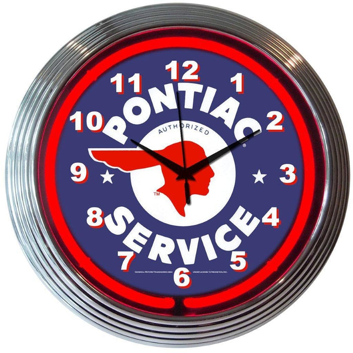 Neonetics || Neonetics Gm Pontiac Service Neon Clock 8PONTI