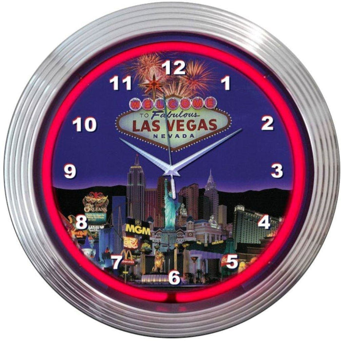 Neonetics || Neonetics Las Vegas Strip Neon Clock 8VEGAS