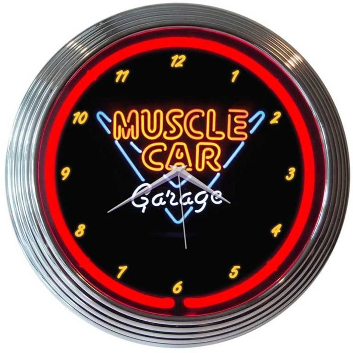 Neonetics || Neonetics Muscle Car Garage Neon Clock 8MSCLE