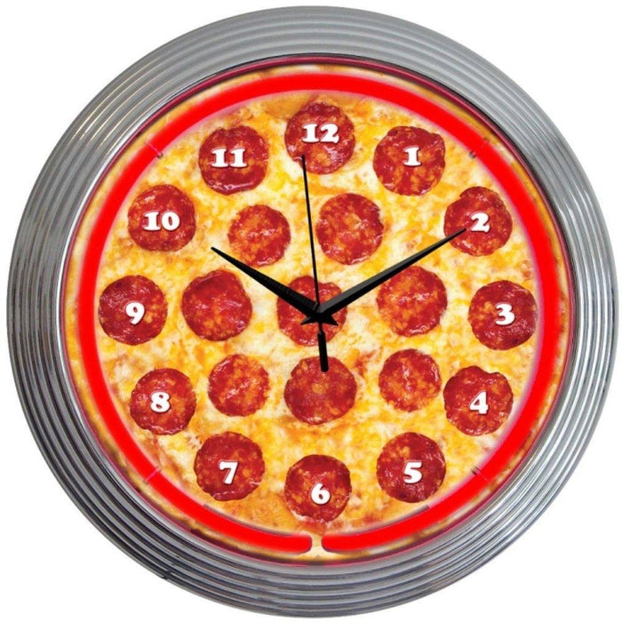 Neonetics || Neonetics Pizza Neon Clock 8PIZZA
