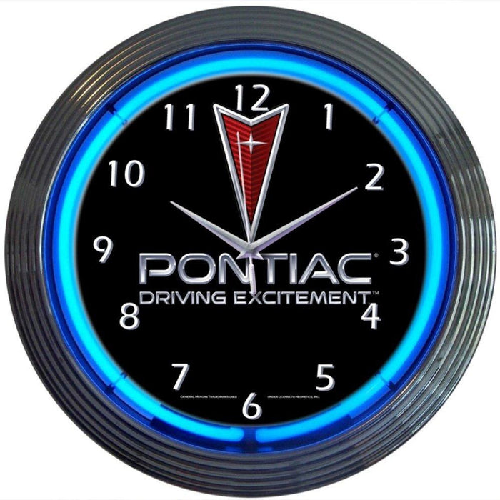 Neonetics || Neonetics Pontiac Driving Excitement Neon Clock 8DRIVIN