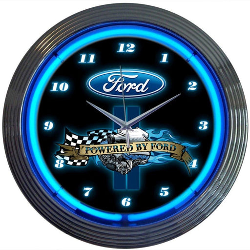 Neonetics || Neonetics Powered By Ford Neon Clock 8PWDFORD