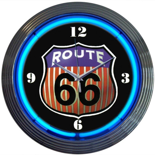 Neonetics || Neonetics Route 66 Round Neon Clock 8RT66R
