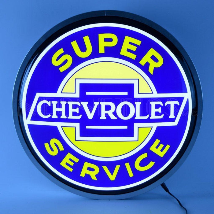 Neonetics || Neonetics Super Chevrolet Service 15 Inch Backlit LED Lighted Sign 7CHEVS