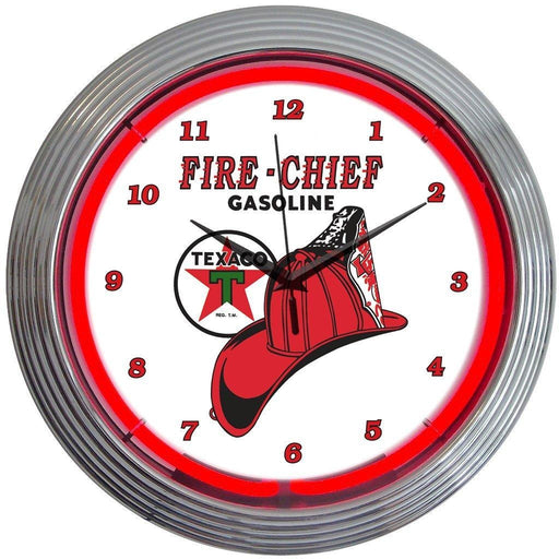Neonetics || Neonetics Texaco Fire Chief Neon Clock 8TXFIR