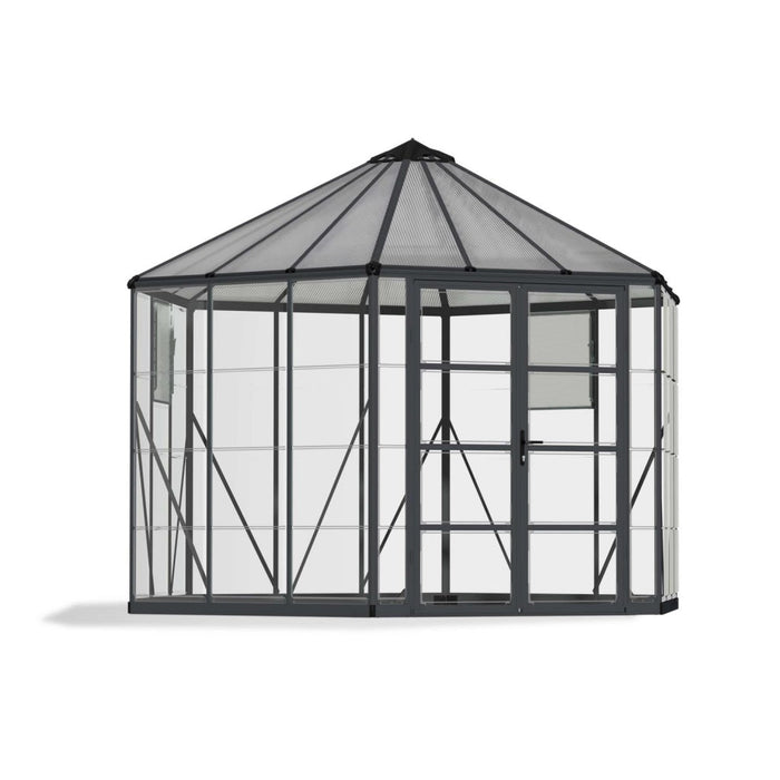 Canopia by Palram || Oasis 12 ft. Greenhouse Kit - Grey Structure & Hybrid Panels
