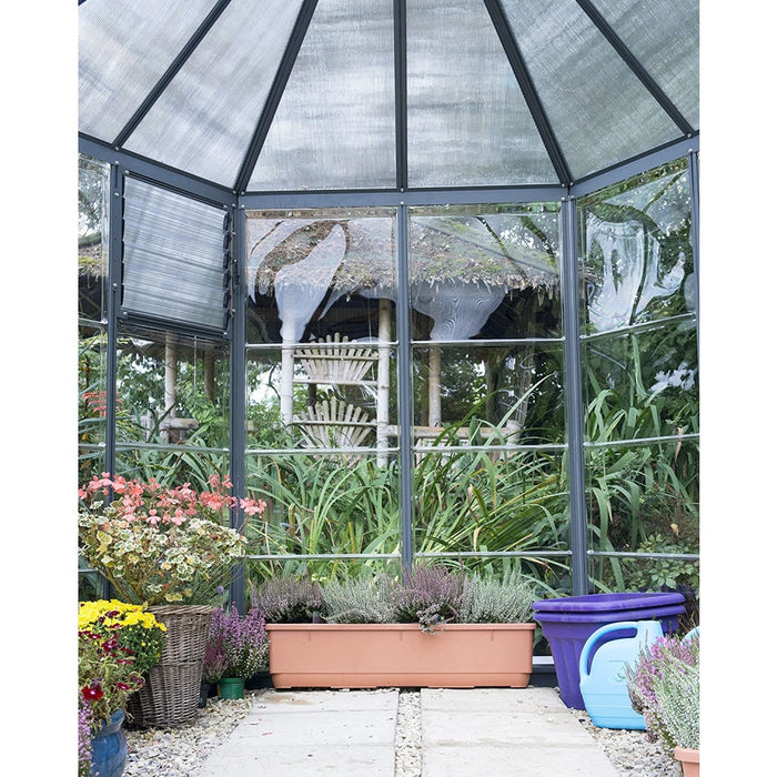 Canopia by Palram || Oasis 8 ft. Greenhouse Kit - Grey Structure & Hybrid Panels