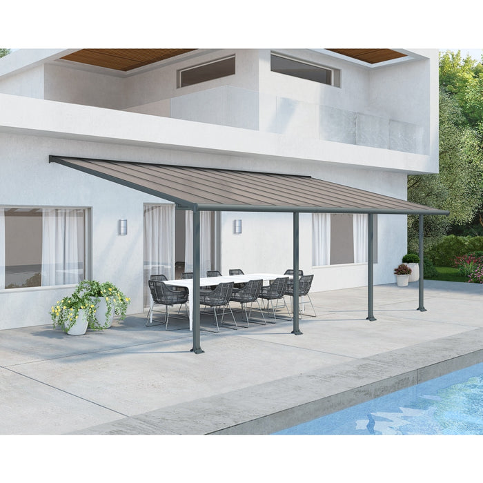 Canopia by Palram || Olympia 10' x 24' Patio Cover - Gray/Bronze