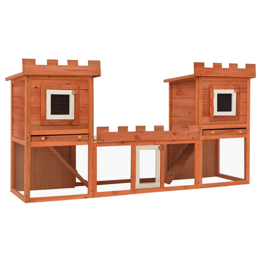 vidaXL || Outdoor Large Rabbit Hutch House Pet Cage Double House 170174