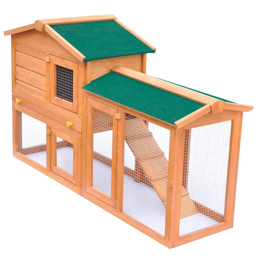 vidaXL || Outdoor Large Rabbit Hutch Small Animal House Pet Cage Wood 170162