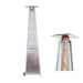 inQ Boutique || Outdoor Patio Pyramid Propane Space Heater, Portable Flame Heater, W/Wheels,Stainless Steel Color RT