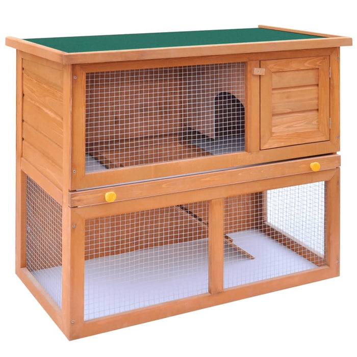 vidaXL || Outdoor Rabbit Hutch Small Animal House Pet Cage 1 Door Wood 170158