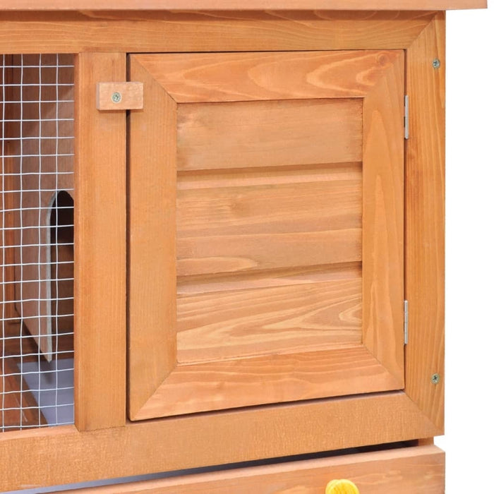 vidaXL || Outdoor Rabbit Hutch Small Animal House Pet Cage 1 Door Wood 170158